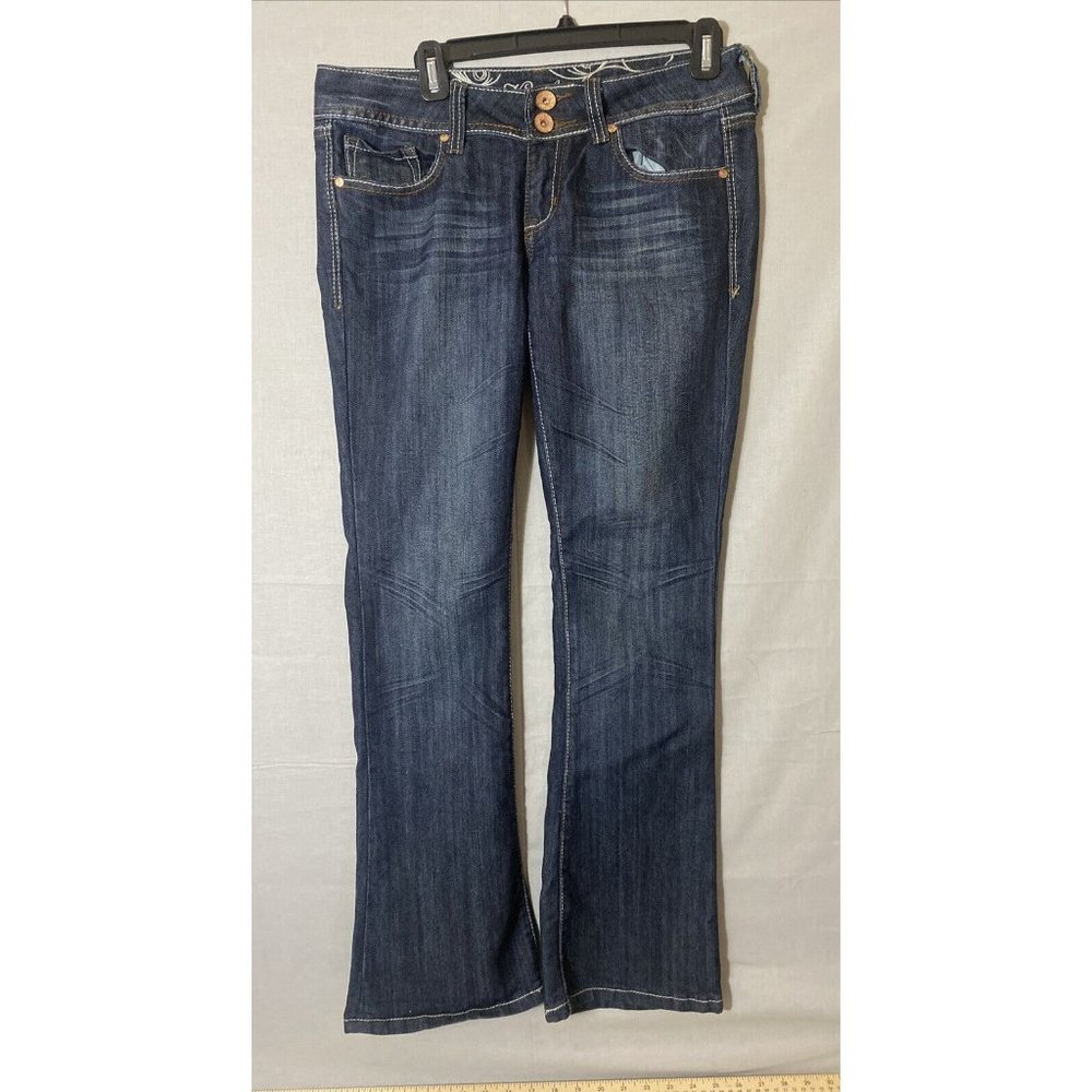 Knock Out Womens Denim Jeans Skinny Boot Dark Wash Refuge pants 6 Short Stretch